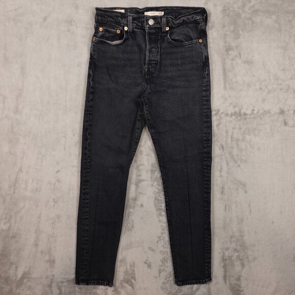 Levi's Jeans Wedgie jean High Rise Women's 26 Black Denim Red Tab 28" inseam - Picture 1 of 16